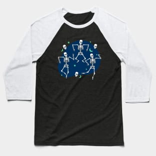 Funny Dancing Skeleton Gift Baseball T-Shirt